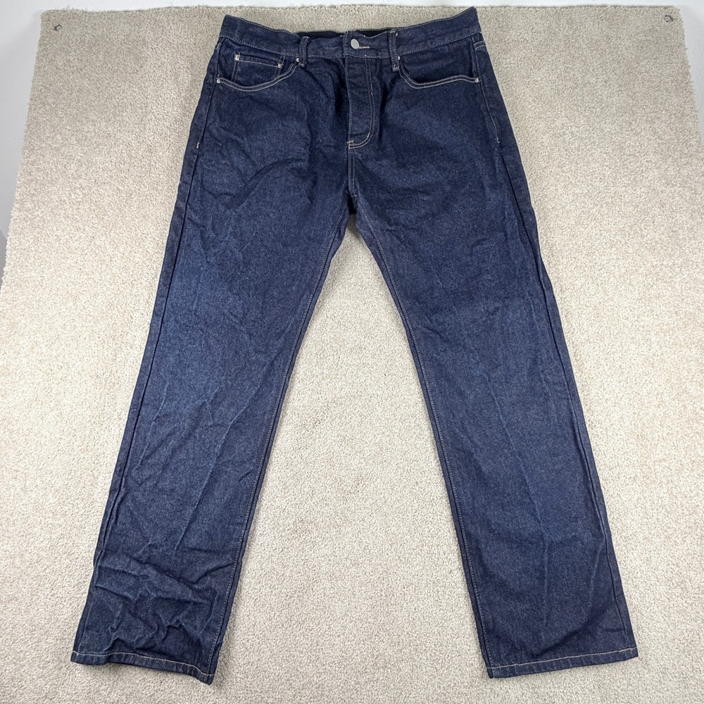 mnml Jeans Mens 38x32 Blue Straight Leg Indigo Denim Streetwear